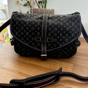 Louis Vuitton Monogram Mini Lin Saumur 30 Shoulder Bag